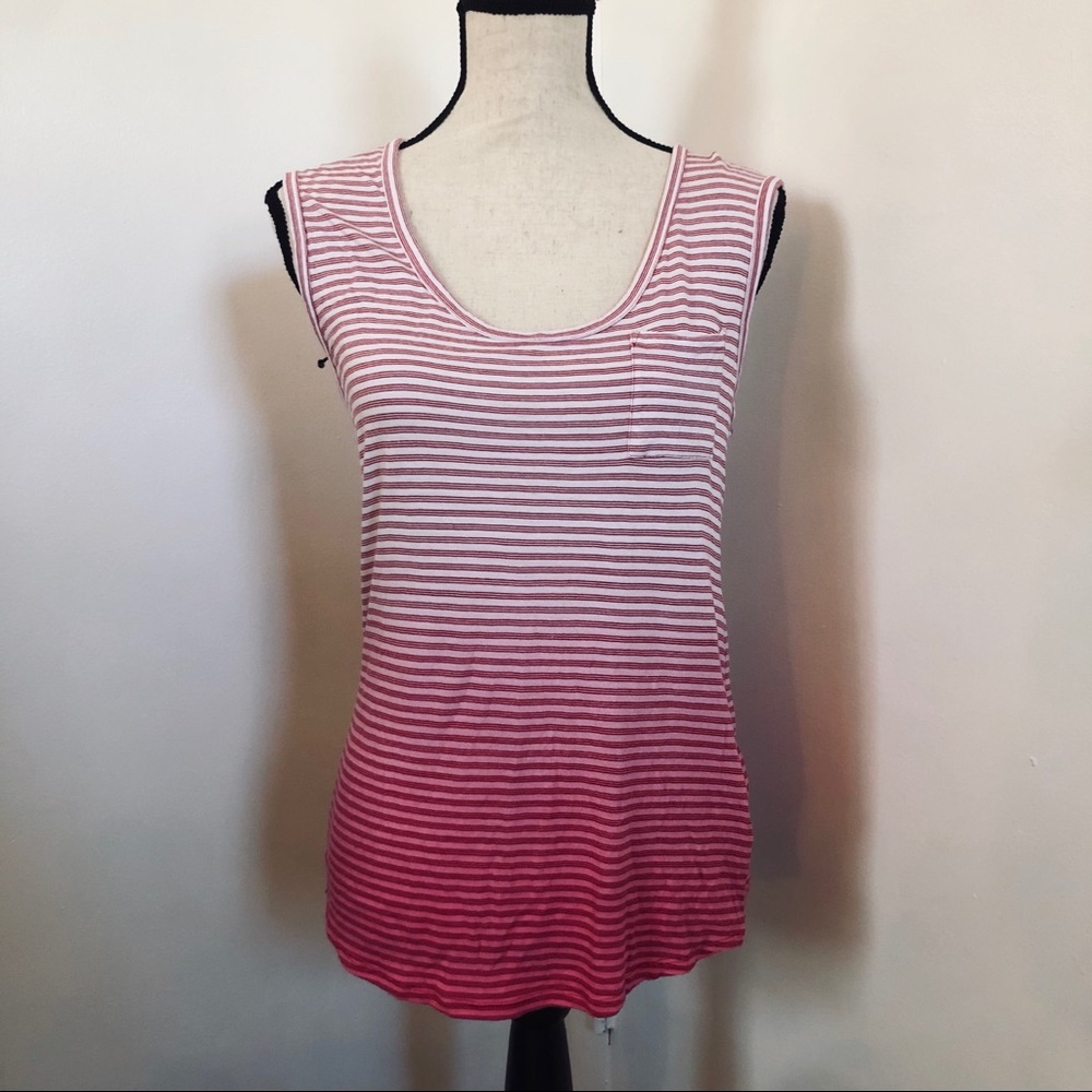 Ombré Striped Muscle Tank Top